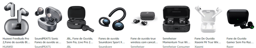 fones de ouvido True Wireless (TWS)